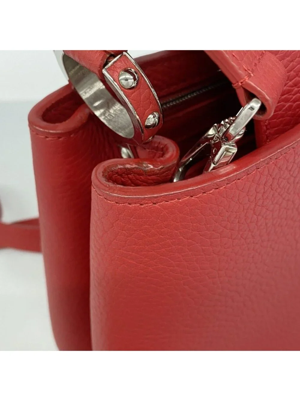 Louis Vuitton Handbag Taurillon Capucines PM Ruby 2-Way